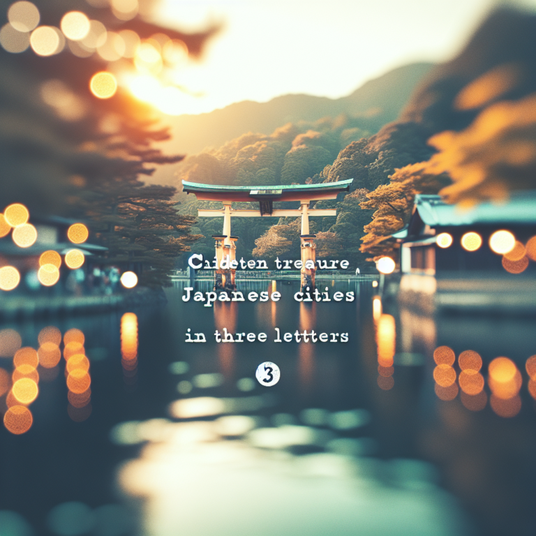 Explorez les charmantes villes japonaises en trois lettres à découvrir absolument